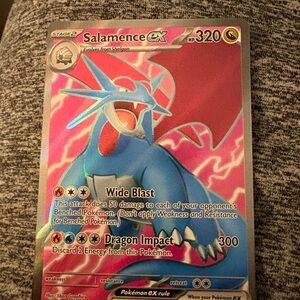 Salamence ex Pokémon Card with Holographic Design